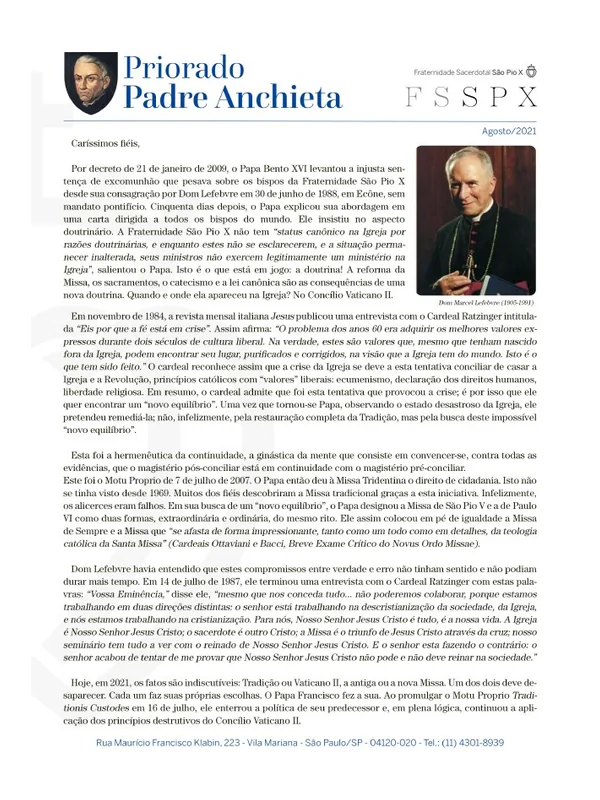 Capa do boletim de Agosto de 2021