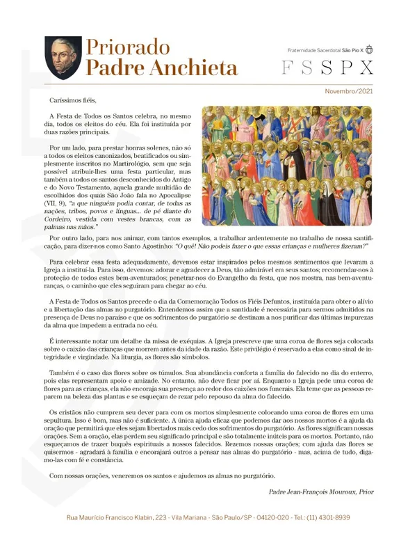 Capa do boletim de Novembro de 2021