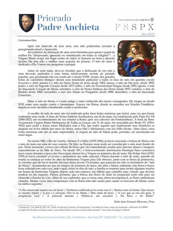Capa do boletim de Maio de 2022