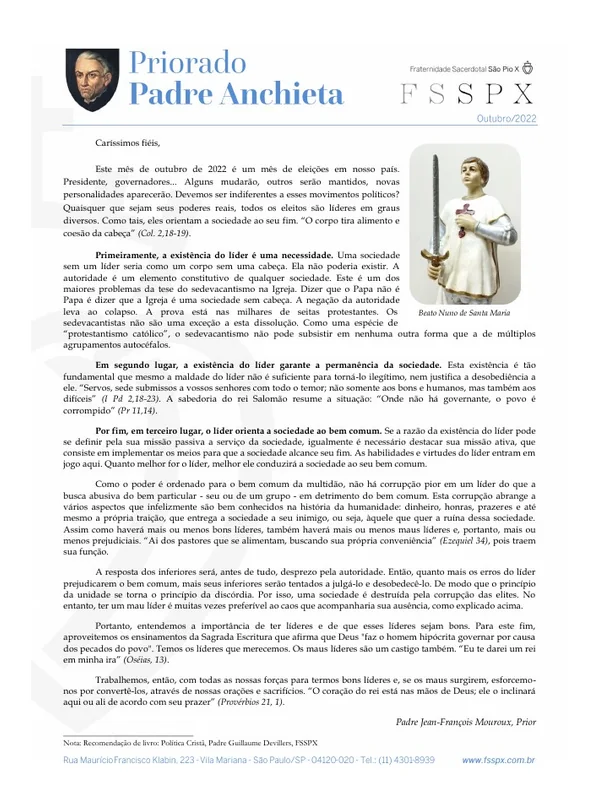 Capa do boletim de Outubro de 2022