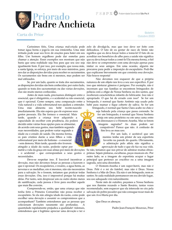 Capa do boletim de Outubro de 2023