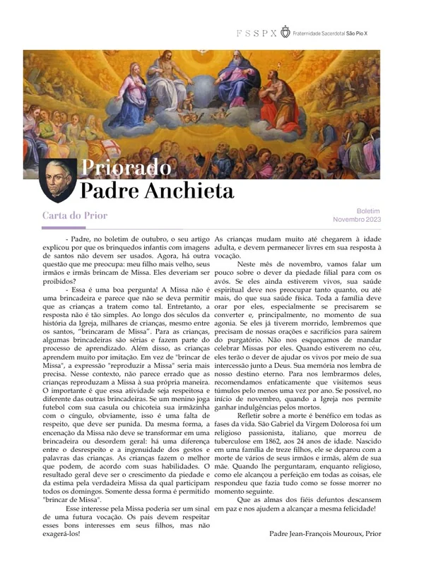 Capa do boletim de Novembro de 2023