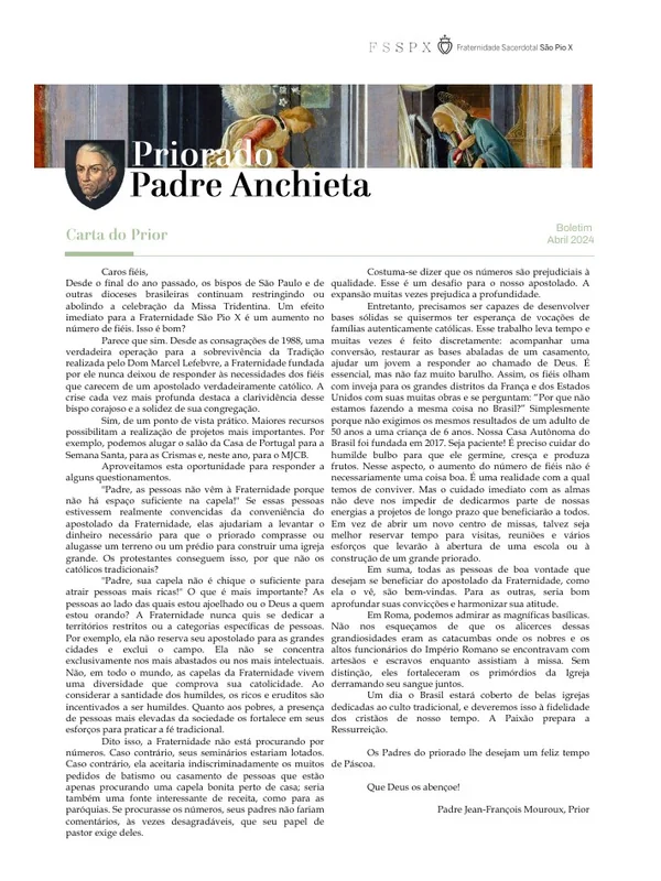 Capa do boletim de Abril de 2024