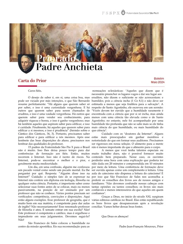 Capa do boletim de Maio de 2024