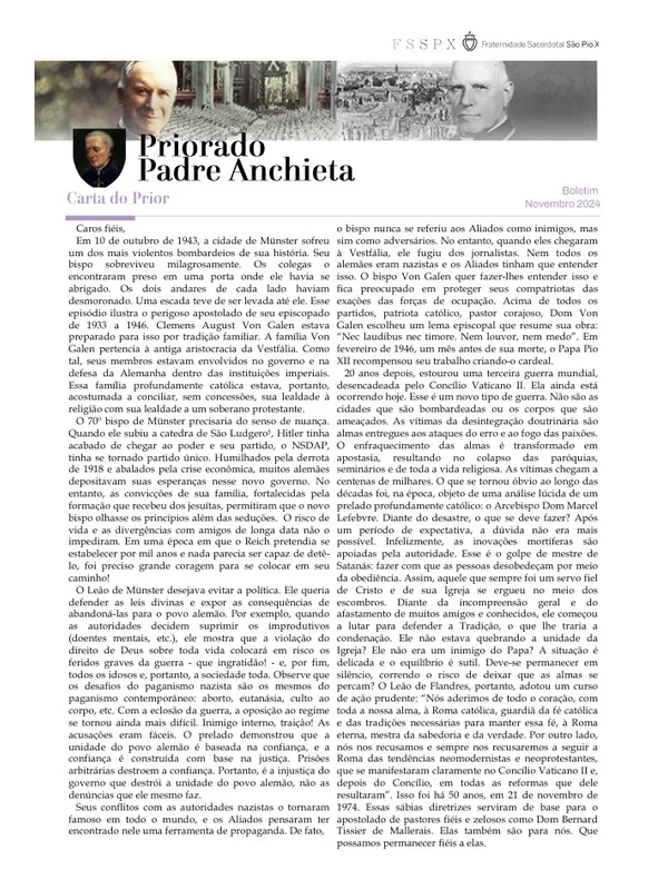 Capa do boletim de Novembro de 2024