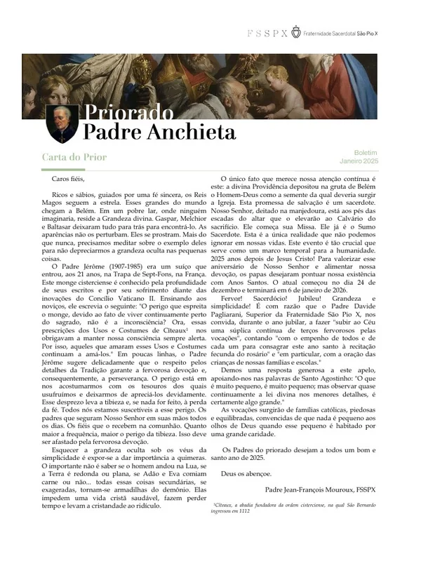 Capa do boletim de Janeiro de 2025