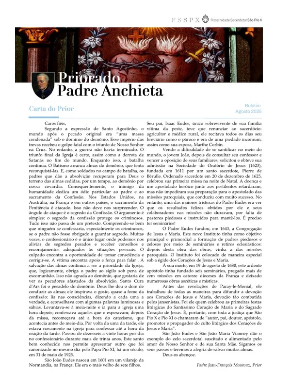Capa do boletim de Agosto de 2025
