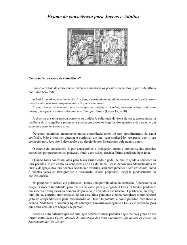 Capa de Exame de Consciência