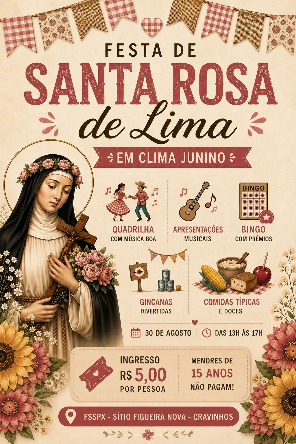 Cartaz da Festa de Santa Rosa de Lima